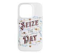 Carcasa para iPhone 14 Pro Diseño de tipografía Vintage con Cita Motivacional de Aprovechar el día
