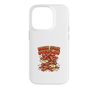 Carcasa para iPhone 14 Pro Diseño Divertido de Bacon Stack Overflow para desayunar