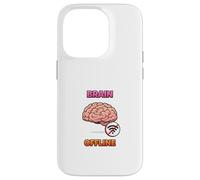 Carcasa para iPhone 14 Pro Diseño Divertido del Humor tecnológico del Cerebro Fuera de línea
