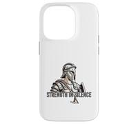 Carcasa para iPhone 14 Pro Diseño Espartano de Guerrero de Fuerza en Silencio