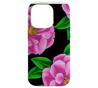 Carcasa para iPhone 14 Pro Diseño Floral de Camelia Rosa con patrón de Flores Fucsia
