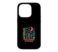 Carcasa para iPhone 14 Pro Diseño Magic Happens After Dark Moon & Flowers