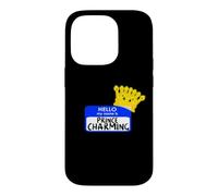 Carcasa para iPhone 14 Pro Disfraz de Halloween fácil con Texto en inglés «My Name Is Prince»