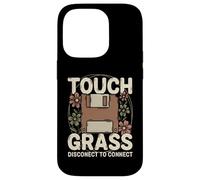 Carcasa para iPhone 14 Pro Disquete Retro Touch Grass Disconnect para conectar