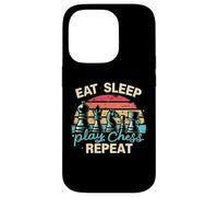 Carcasa para iPhone 14 Pro Divertida Camiseta Eat Sleep Play Chess Repeat para un Jugador de ajedrez