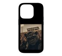 Carcasa para iPhone 14 Pro Divertida Mascota de Panther Student para Selfies Vintage para el Día del Juego