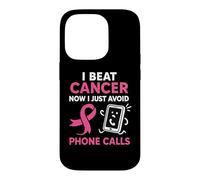 Carcasa para iPhone 14 Pro Divertida superviviente de cáncer de Mama Pink Ribbon Warrior Antisocial