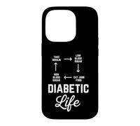Carcasa para iPhone 14 Pro Divertida Tabla de Estilo de Vida de Diabetic Life para diabéticos Fun Wear