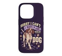 Carcasa para iPhone 14 Pro Divertido Amante de los Perros Lo Siento, no Puedo Tener Planes con mi Perro
