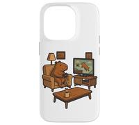 Carcasa para iPhone 14 Pro Divertido Capybara Gamer Meme Cozy Animal Gaming Broma Juego Retro