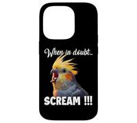 Carcasa para iPhone 14 Pro Divertido Cockatiel T Screaming Bird Meme para propietarios