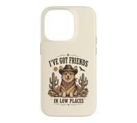 Carcasa para iPhone 14 Pro Divertido Corgi Cowboy in Low Places Country Friends Dog Humor