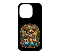 Carcasa para iPhone 14 Pro Divertido Equipo Tequila Sugar Skull Fiesta Beber Party Graphic