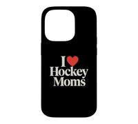 Carcasa para iPhone 14 Pro Divertido I Love Hockey Mamás Deportes Romance Admirador Fan Humor