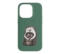 Carcasa para iPhone 14 Pro Divertido Introvertido Abrazo Torpe Erizo Animal Humor sarcástico