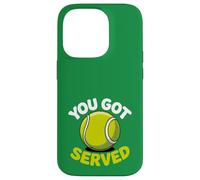 Carcasa para iPhone 14 Pro Divertido Juego de Palabras de «You Got Served», Bonita Pelota de Tenis