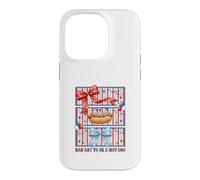Carcasa para iPhone 14 Pro Divertido Lazo de Coqueta patriótica Bad Day to Be A Hot Dog