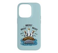 Carcasa para iPhone 14 Pro Divertido píldora Bug Meds Gaviota Grito Enfermera Juego de Palabras Médico Humor