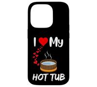 Carcasa para iPhone 14 Pro Divertido Propietario de Jacuzzi I Love jacuzzis Cita Jacuzzi al Aire Libre J