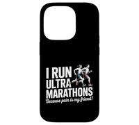 Carcasa para iPhone 14 Pro Divertido Ultra Maratón Diciendo Dolor Es Mi Amigo Corredor