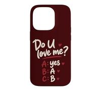 Carcasa para iPhone 14 Pro Do U Love Me Yes No Maybe Humor de Pareja Cita romántica