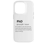 Carcasa para iPhone 14 Pro Doctorado Divertido Diccionario Definición Doctorado Estudiante Graduación