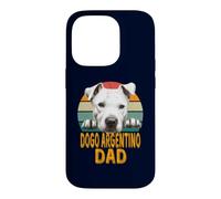 Carcasa para iPhone 14 Pro Dogo Argentino Dog Dad Retro Vintage Mis Perros Son Mi Cardio