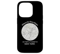Carcasa para iPhone 14 Pro Donde comenzó Nuestra Historia - Diseño de Mapa de la Ciudad de Nueva York