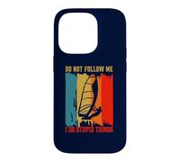 Carcasa para iPhone 14 Pro Don't Follow Me I Do Stupid Things Retro Windsurf