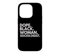 Carcasa para iPhone 14 Pro Dope Black Woman Socióloga Sociólogos Afroamericanos