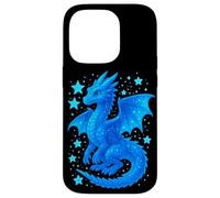 Carcasa para iPhone 14 Pro Dragon Azul Mistico Ilustracion Fantasia Celestial Adorable