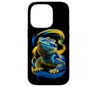 Carcasa para iPhone 14 Pro Dragón Barbudo Colorido Lagarto Reptil Exótico Gecko Iguana