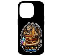 Carcasa para iPhone 14 Pro Dragon Library Guardian Mantiene Las Historias seguras