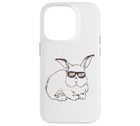Carcasa para iPhone 14 Pro Easter Bunny Hip Hop Sunglasses Funny and Cute Rabbit