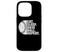 Carcasa para iPhone 14 Pro Eat Sleep Baseball Repeat Softball Catcher Batter Baseballer