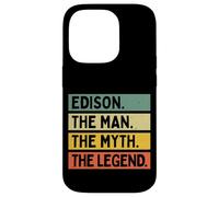 Carcasa para iPhone 14 Pro Edison The Man The Myth The Legend - Cita Personalizada Divertida