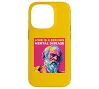 Carcasa para iPhone 14 Pro El Amor es una Enfermedad Mental Palabras de sabiduría de Platón Estilo de Arte Pop