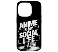Carcasa para iPhone 14 Pro El Anime es mi Vida Social, Divertido diseño de Cultura Otaku para fanáticos de Japón