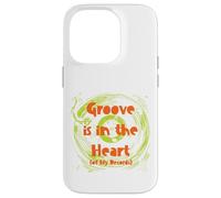 Carcasa para iPhone 14 Pro El Divertido Disco de Vinilo Pun Groove está en el corazón