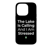Carcasa para iPhone 14 Pro El Lago está Llamando y Estoy Estresado Pescador de Agua Dulce