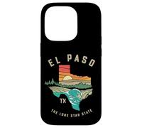 Carcasa para iPhone 14 Pro El Paso Texas Outdoors Vintage Nature Illustration