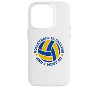 Carcasa para iPhone 14 Pro El Voleibol está Llamando y Debo IR Divertido Jugador Deportivo