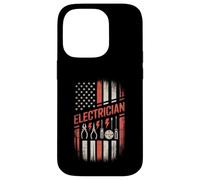 Carcasa para iPhone 14 Pro Electrician American Flag Pride 4th of July Independance Day