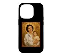 Carcasa para iPhone 14 Pro Elegante Icono católico de Santa Gianna Beretta Molla