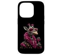 Carcasa para iPhone 14 Pro Elegante Retrato de león Moda felino Copa de Vino gráfico
