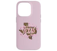 Carcasa para iPhone 14 Pro Ella es de Texas I Can Tell Pink Leopard
