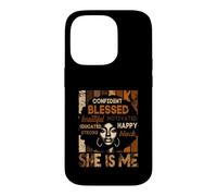 Carcasa para iPhone 14 Pro Ella Soy yo, Fuerte, educada, Historia Negra, Segura de sí Misma, bendecida