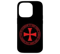 Carcasa para iPhone 14 Pro Emblema de Cruz de Caballeros templarios | Christianity Black
