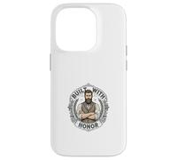 Carcasa para iPhone 14 Pro Emblema de Honor de Caballero Barbudo Vintage Estilo Retro