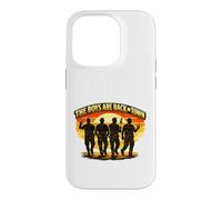 Carcasa para iPhone 14 Pro Emblema de reunión de The Boys Are Back in Town Brotherhood Divertido